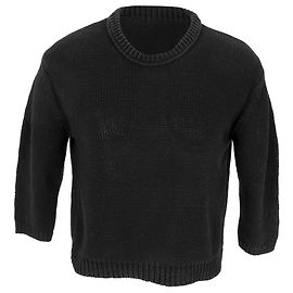 Sweater de gola redonda Acne Studios em algodão preto