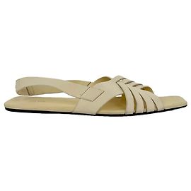 Sandales Meera en cuir The Row en cuir Cream