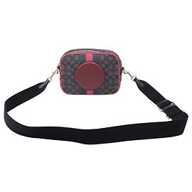 Borsa Camera Mini Dempsey Coach Signature Jacquard in tela di nylon multicolore