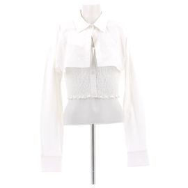 T By Alexander Wang Layering Top aus Baumwolle Weiß