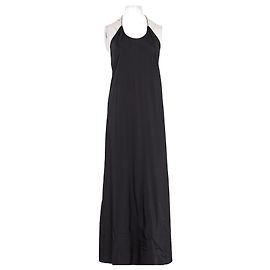 Autre Marque Schwarzes Seidenkleid Naked Shoulders