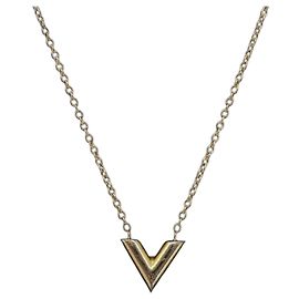 LOUIS VUITTON Essential V Halskette Metall Gold M61083 LV