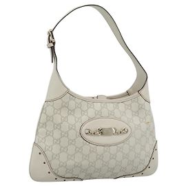 GUCCI GuccissimaGG Shoulder Bag Leather Ivory Gold Tone 145778