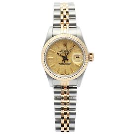 Rolex Datejust Damenuhr mit champagnerfarbenem Zifferblatt