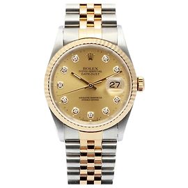 Rolex Datejust Champagne Gold Diamond Automatik-Herrenuhr