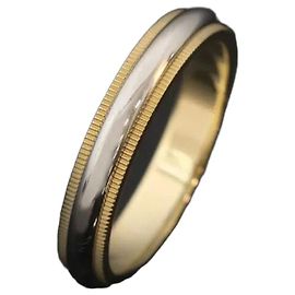 Tiffany & Co Together Milgrain Yellow Gold Platinum Size