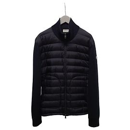 Moncler Cardigan imbottito in maglia Tricot nero