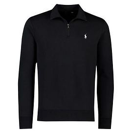 Ralph Lauren Sweatshirt Half-Zip Bordado Preto