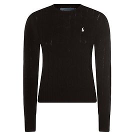 Ralph Lauren Strickpullover für Damen in Schwarz mit Pony-Stickerei