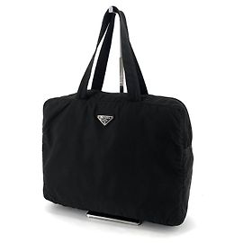 Prada Borsa tote in nylon con logo triangolare