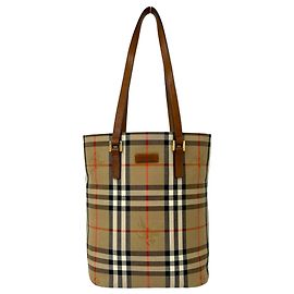 Burberry Nova Check Shadow Horse Pattern Tote Bag