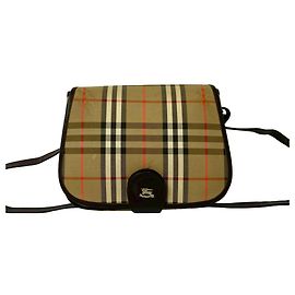 Borsa a tracolla Burberry Nova Check Shadow Horse Pattern in tela e pelle