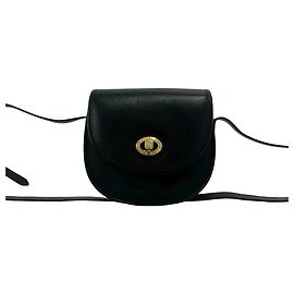 Burberry Mini Schultertasche aus schwarzem Leder