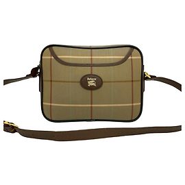 Burberry Logo Shadow Horse Nova Check Shoulder Bag