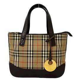 Burberry Nova Check Mini Tote Bag mit Shadow Horse Muster