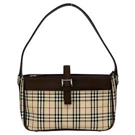Burberry Nova Check Canvas Leder Semi-One Shoulder Bag