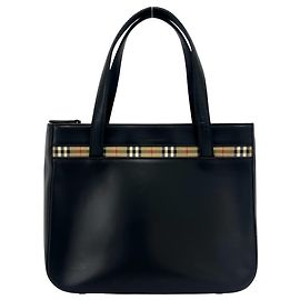 Burberry Logo Nova Check Pattern Mini Tote Bag