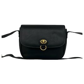 Bolsa de Ombro em Couro Burberry Vintage Logo Hardware Nova Check