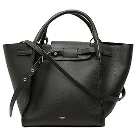 Céline Celine Black Small Supple Grained Calfskin Big Bag