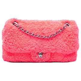 Chanel Pink Medium Quilted Terry Cloth Coco Beach Flap