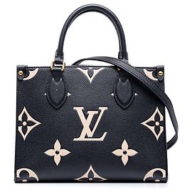 Louis Vuitton Black Bicolor Monogram Empreinte Giant Onthego PM