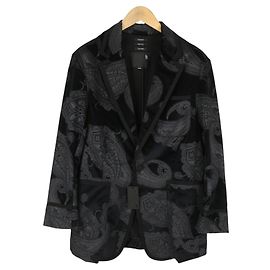 R13 Oversized Punk Rowing Blazer Black Grey Paisley