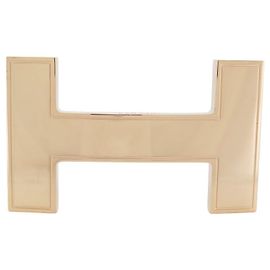 Hermès NEUE HERMES H QUIZZ GÜRTELSCHNALLE 32 MM AUS GOLDFARBENEM METALL NEW STEEL BELT BUCKLE