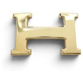 Hermès HEBILLA DE CINTURÓN HERMES H EN METAL DORADO PULIDO PARA CORREA 32MM GOLDEN BUCKLE BELT