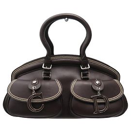 NUOVA BORSA A MANO CHRISTIAN DIOR DETECTIVE PELLE MARRONE LEATHER SHOULDER BAG