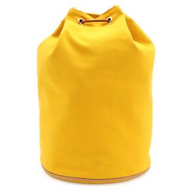 Bolso de hombro Hermès de tela amarillo