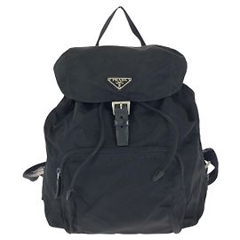 Prada Tessuto Triangle Logo Backpack