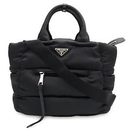Prada Bomber Triangle Logo Tote Bag
