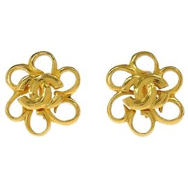 Chanel Vintage CC Flower Clip-On Metal
