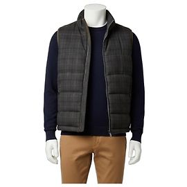 Hackett London Gilet imbottito in lana a quadri Hackett