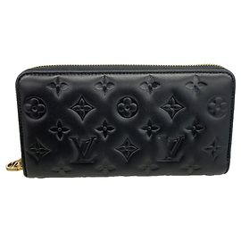 Louis Vuitton Long Wallet Monogram Embossed Zippy Noir