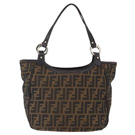 Borsa Shopping Plissettata Fendi Chef in Tela Zucca