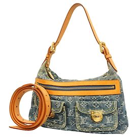 Bolsa de Ombro Louis Vuitton Monogram Denim Baggy PM
