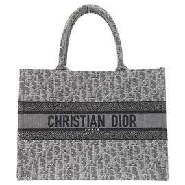 Borsa Book Tote Christian Dior in denim Dior Oblique