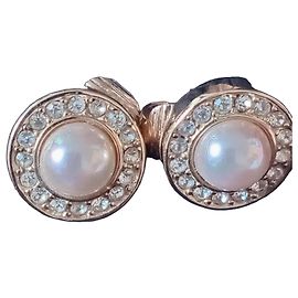 Orecchini Christian Dior Vintage in Perle e Strass