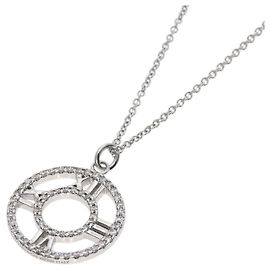 Autre Marque Collana Tiffany & Co. Open Atlas Medallion con diamanti in oro bianco 18K