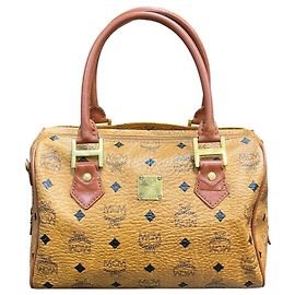 Borsa a mano Mini Boston MCM Visetos Monogram