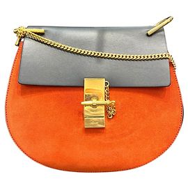 Bolso de hombro con cadena Chloé Drew Mini Bicolor
