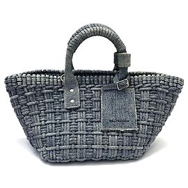 Borsa a tracolla Balenciaga Bistro Tote XS in denim