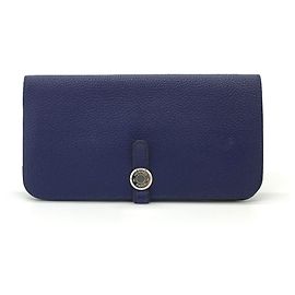 Hermès Portafoglio lungo Hermes Dogon in pelle viola