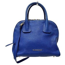 Borsa 2-Way in pelle blu Burberry