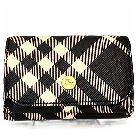 Cartera tri-fold de piel Burberry