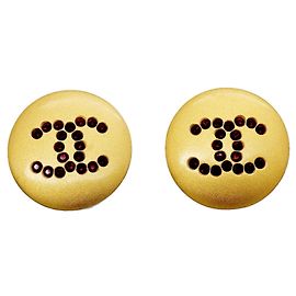 Pendientes de clip Chanel Oro y Rojo