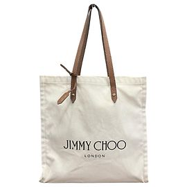 Jimmy Choo Shopper aus Canvas und Leder in Braun