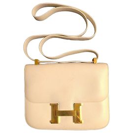 Sac Hermès Constance 23 en cuir blanc