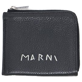 Marni Black Leather Coin Purse